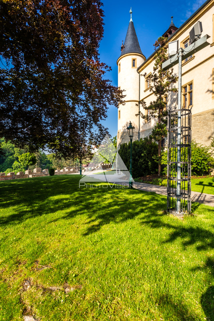 "In the courtyard of the royal palace" stock image