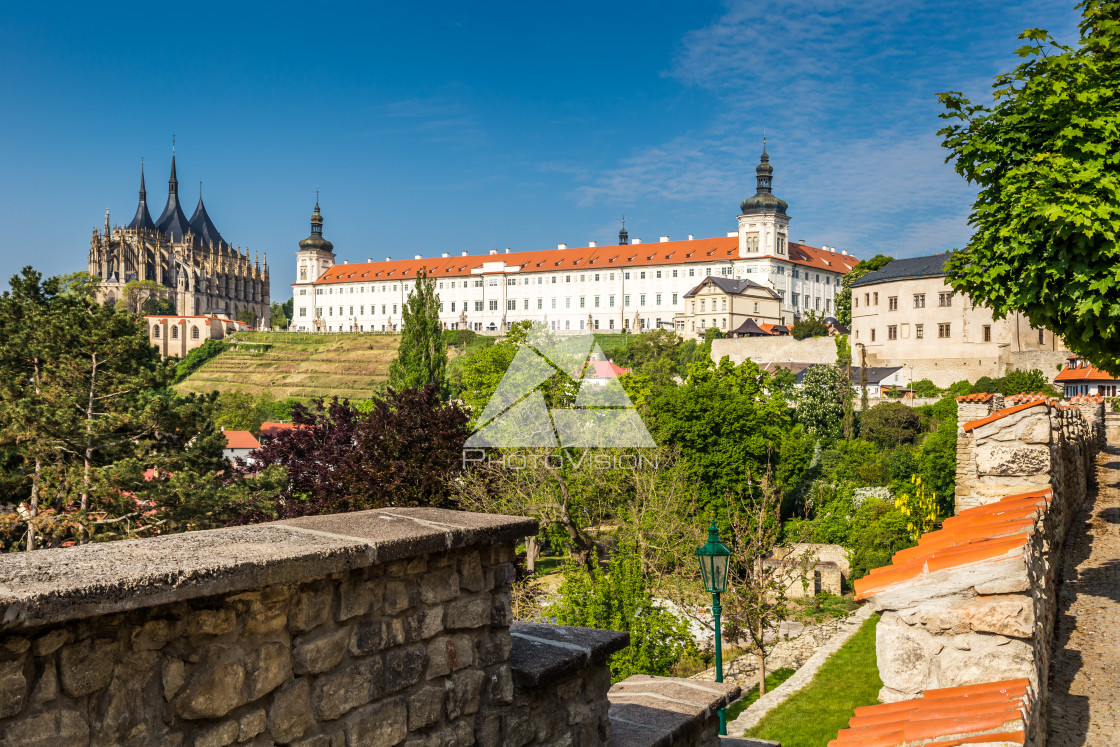 "Panorama city of Kutna Hora" stock image