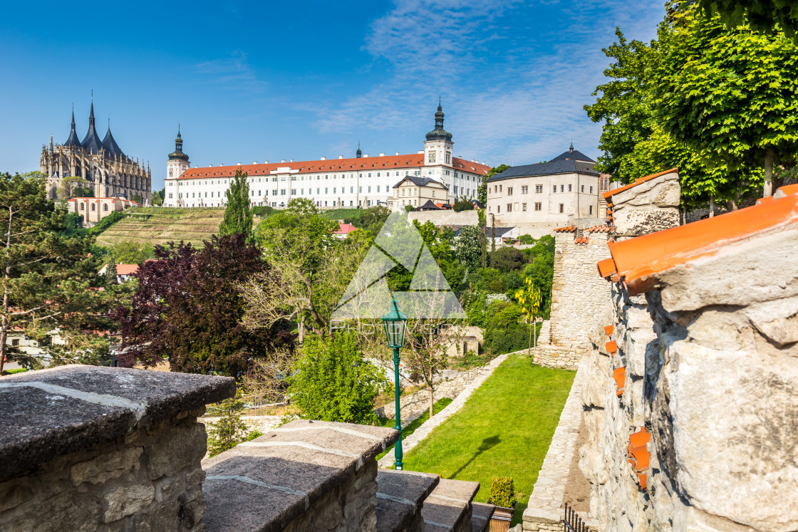 "Panorama city of Kutna Hora" stock image