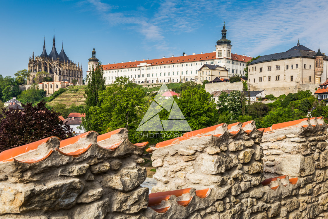 "Panorama city of Kutna Hora" stock image