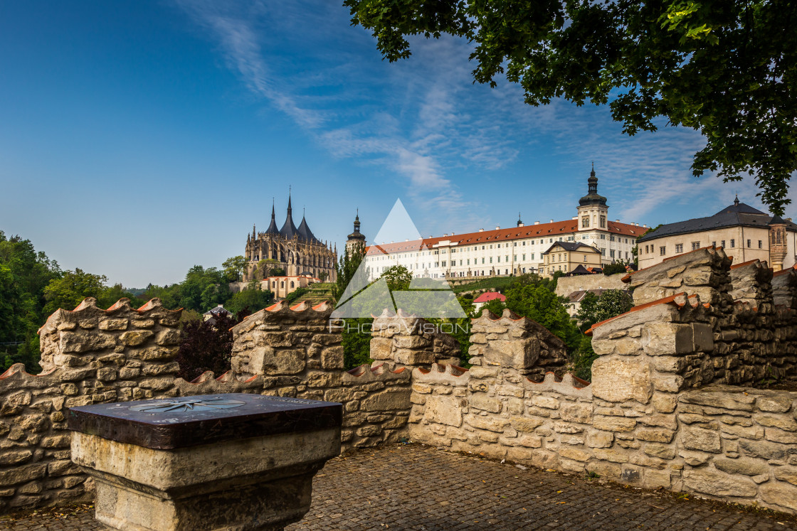 "Panorama city of Kutna Hora" stock image