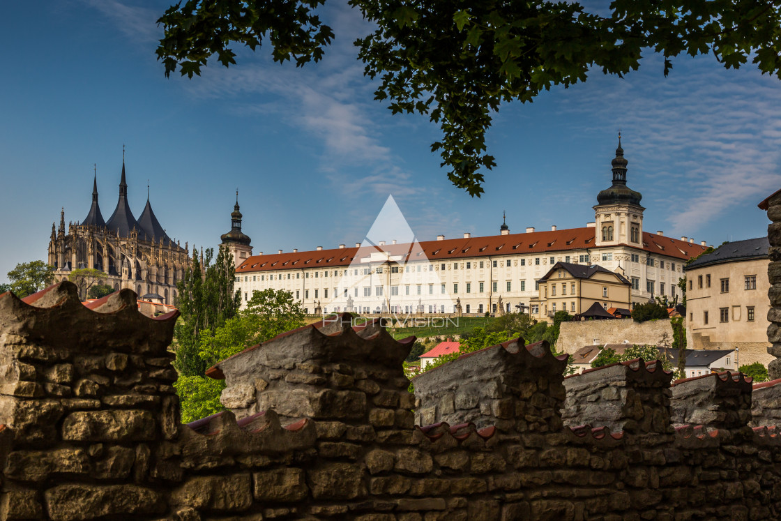 "Panorama city of Kutna Hora" stock image