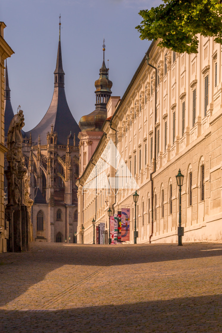 "Morning in historic city" stock image