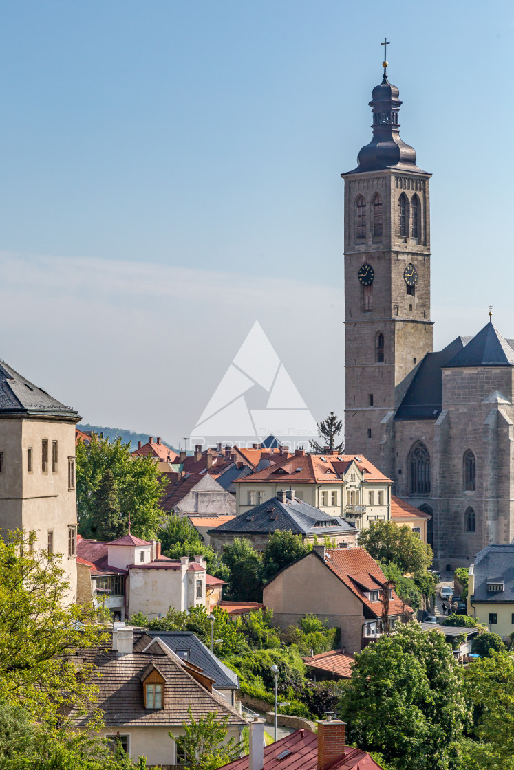 "Panorama city of Kutna Hora" stock image