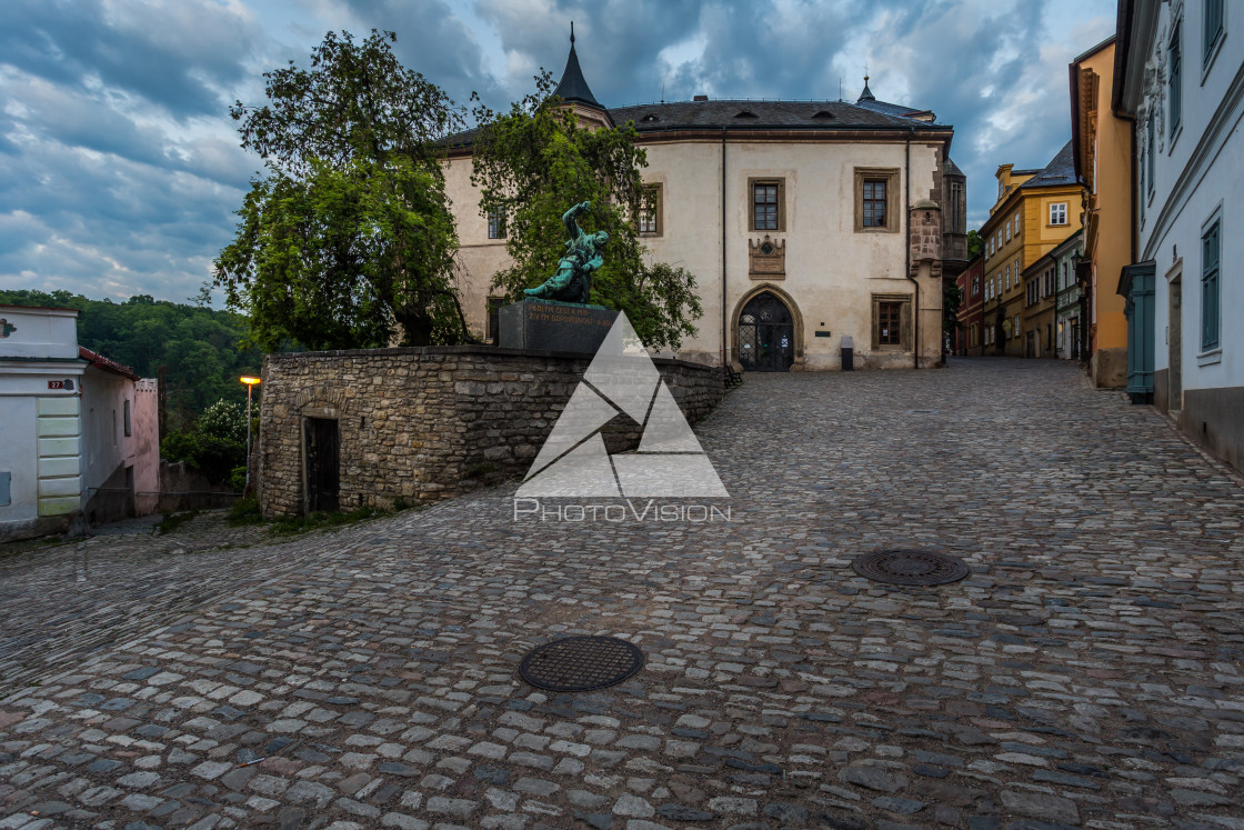 "Dawn in historic center of Kutna Hora" stock image