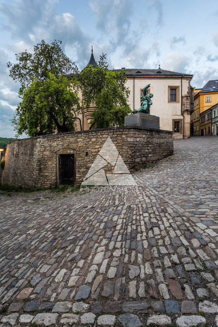 "Dawn in historic center of Kutna Hora" stock image