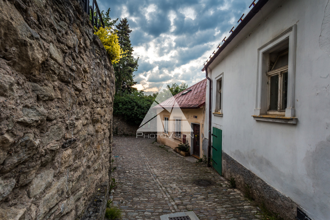 "Dawn in historic center of Kutna Hora" stock image