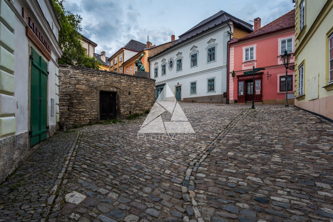 "Dawn in historic center of Kutna Hora" stock image