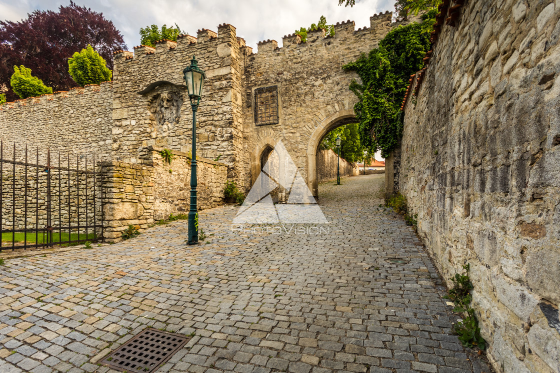 "The walls of the historic city" stock image