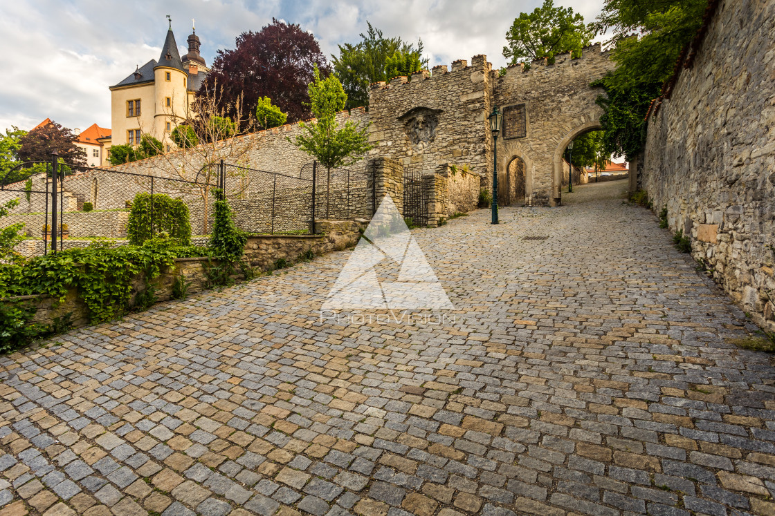 "The walls of the historic city" stock image