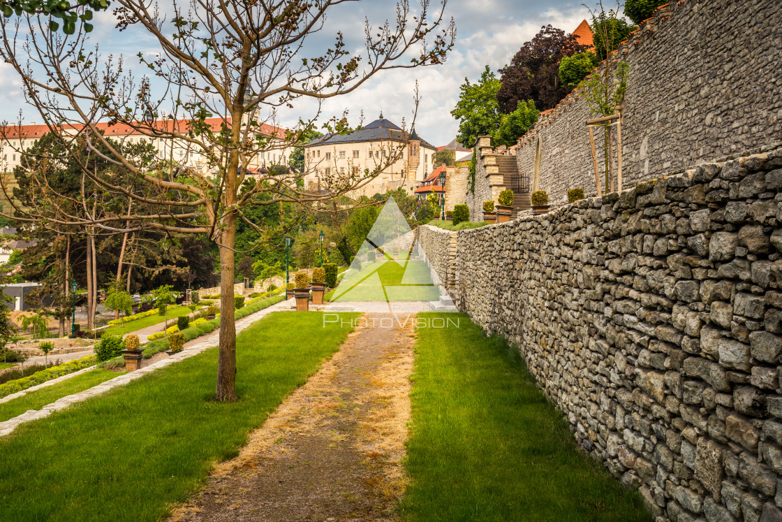 "The walls of the historic city" stock image