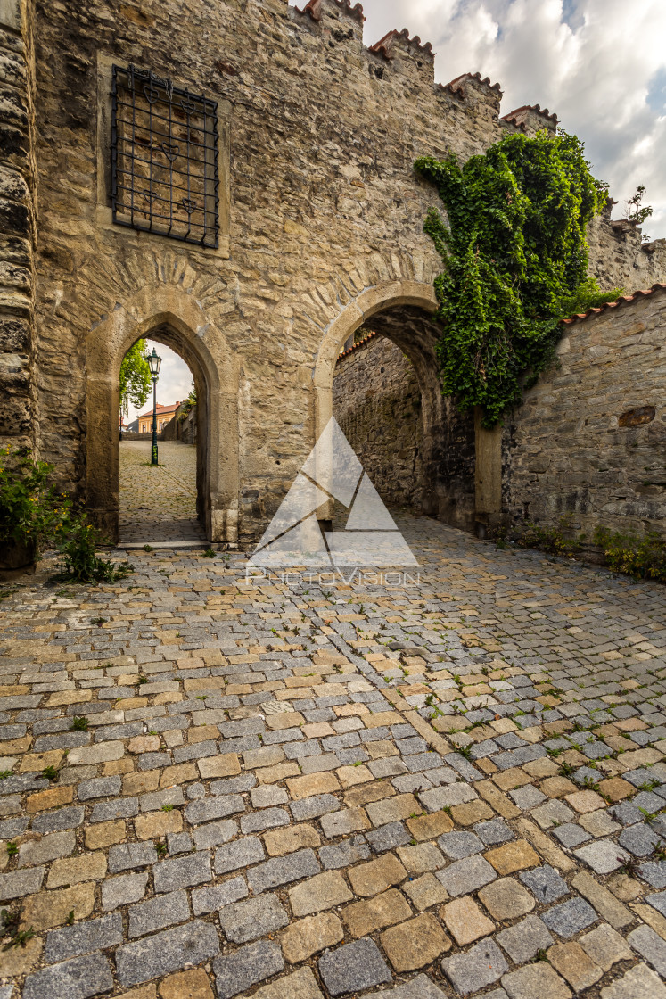 "The walls of the historic city" stock image