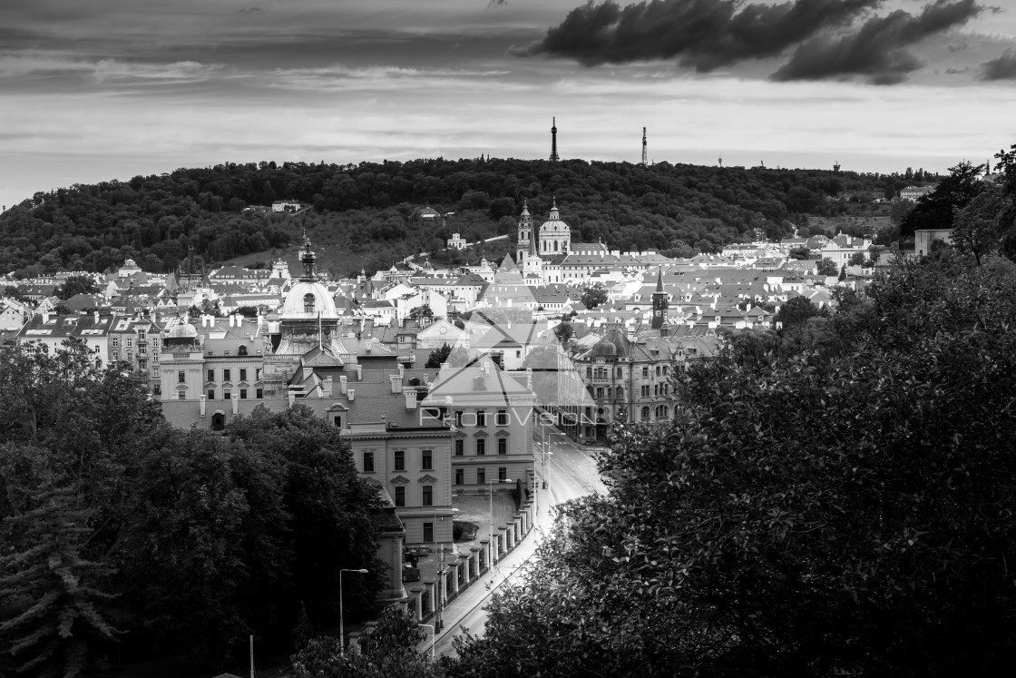 "Panorana of Prague" stock image