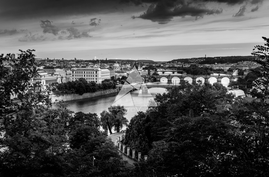 "Panorama of Prague" stock image