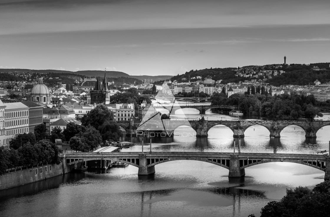 "Panorama of Prague" stock image