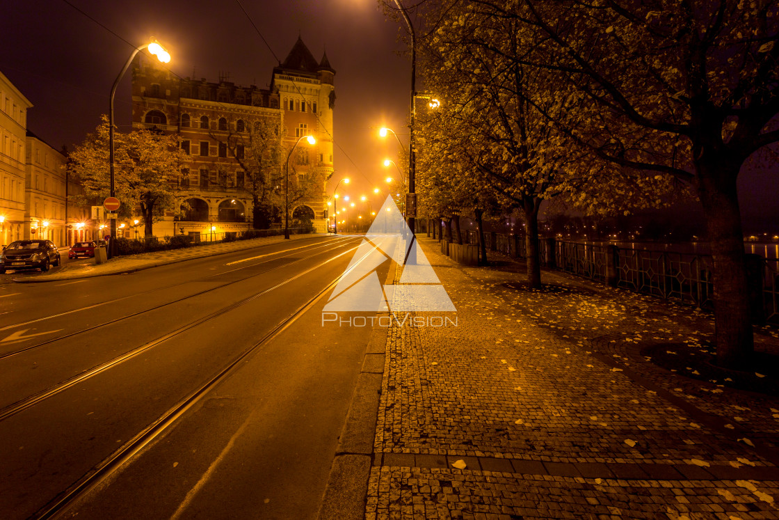 "Autumn morning in Prague" stock image