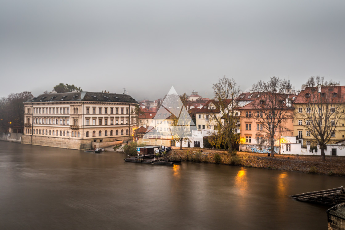 "In the morning on Charles Bridge in Prague" stock image