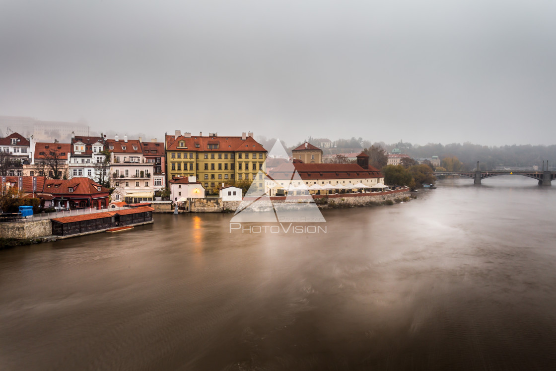 "In the morning on Charles Bridge in Prague" stock image