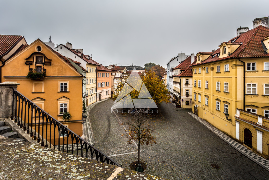 "In the morning on Charles Bridge in Prague" stock image