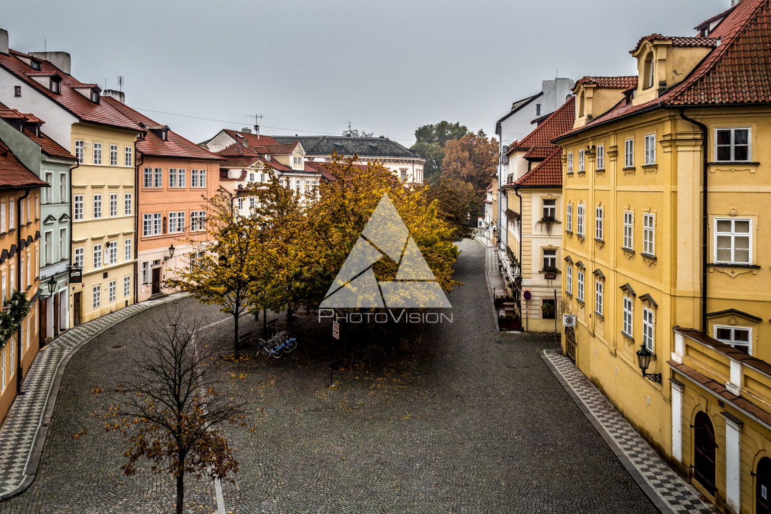 "In the morning on Charles Bridge in Prague" stock image