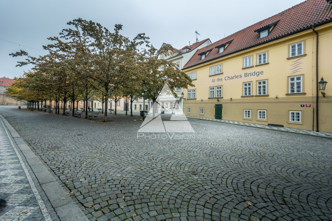 "Autumn morning on the Prague island of Kampa" stock image