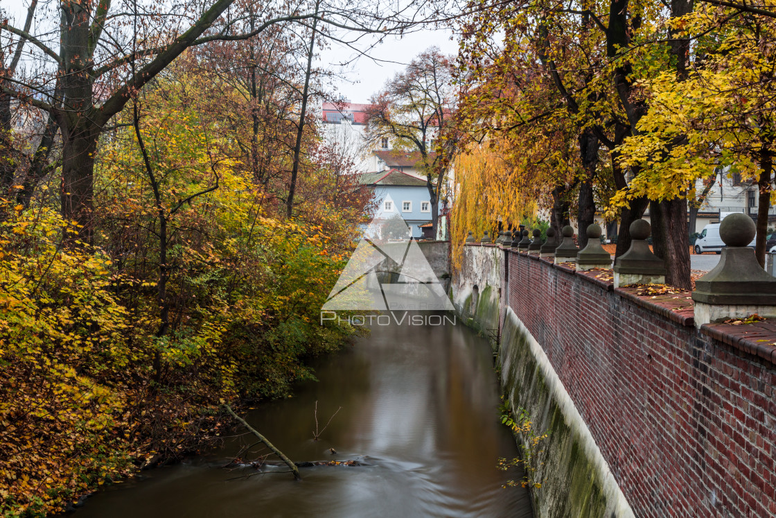 "Autumn morning on the Prague island of Kampa" stock image