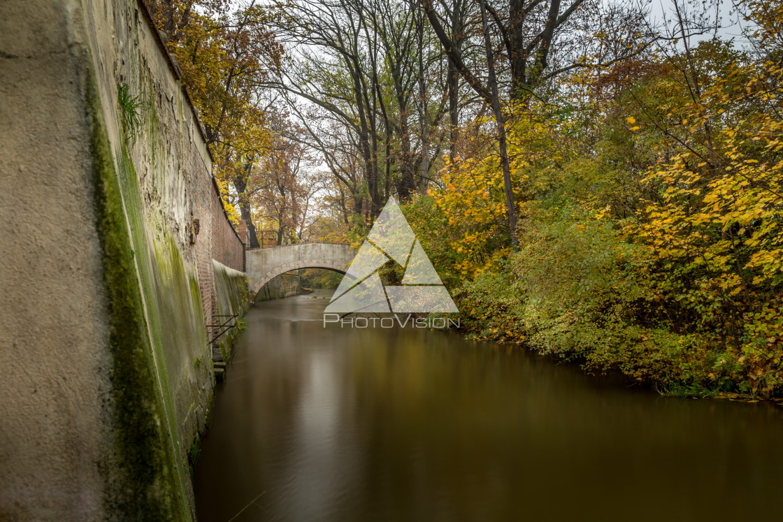 "Autumn morning on the Prague island of Kampa" stock image