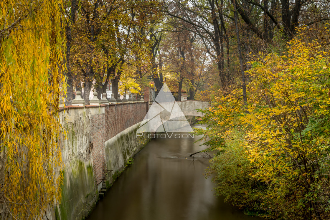 "Autumn morning on the Prague island of Kampa" stock image