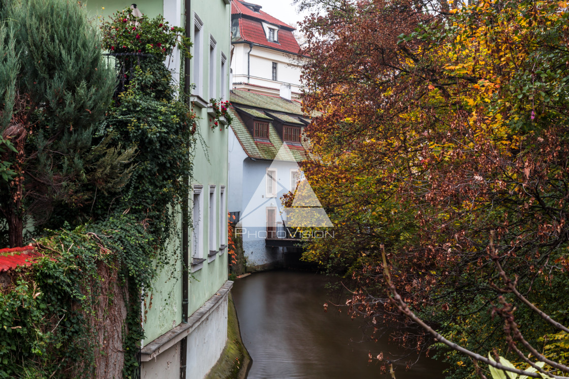 "Autumn morning on the Prague island of Kampa" stock image