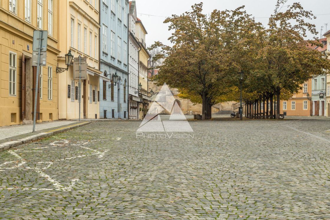 "Autumn morning on the Prague island of Kampa" stock image