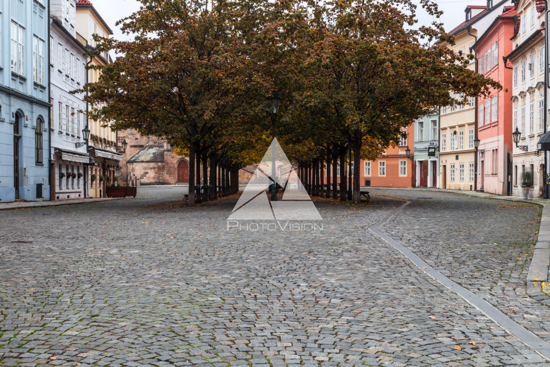 "Autumn morning on the Prague island of Kampa" stock image