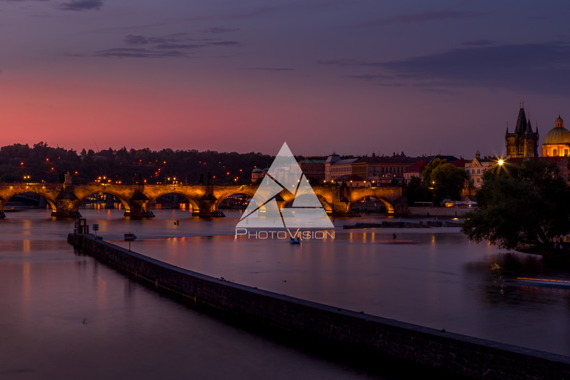 "Panorama of old Prague" stock image