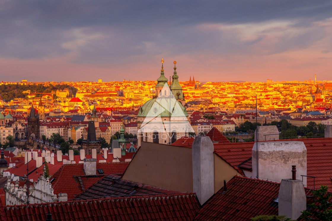 "Picturesque historical Prague" stock image