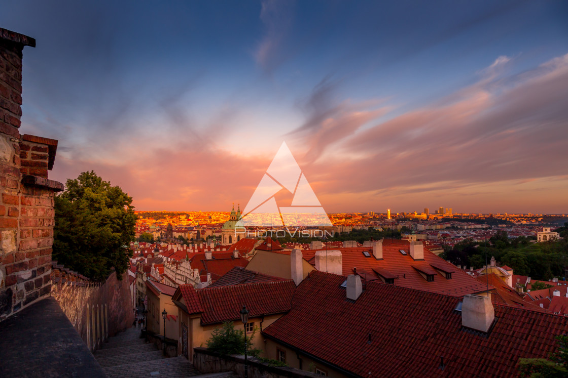 "Picturesque historical Prague" stock image