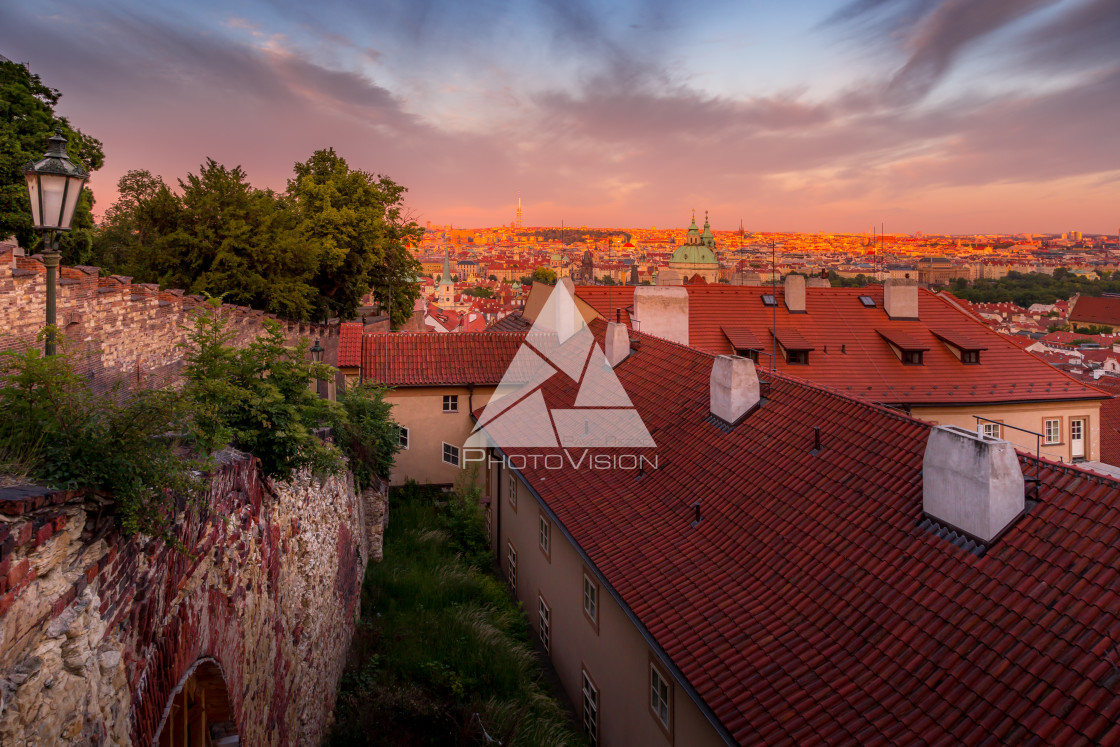 "Picturesque historical Prague" stock image