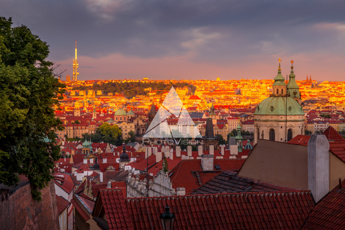 "Picturesque historical Prague" stock image