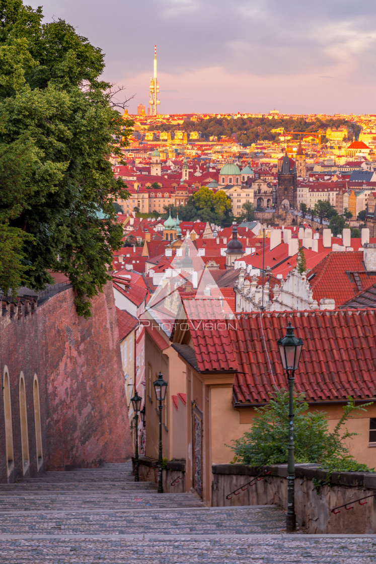 "Picturesque historical Prague" stock image