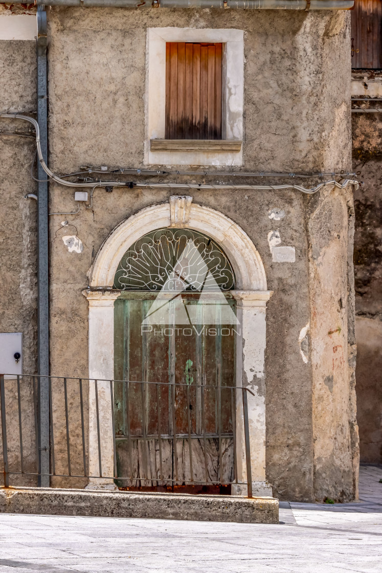 "Typical narrow street in Morano Calabro" stock image