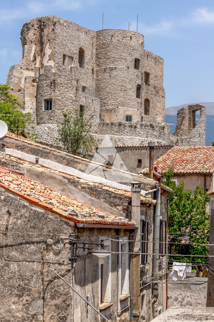 "Ruins of the Norman Swabian Castle in Morano Calabro" stock image