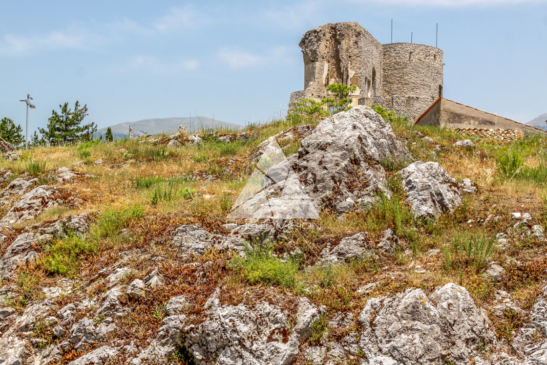 "Ruins of the Norman Swabian Castle in Morano Calabro" stock image