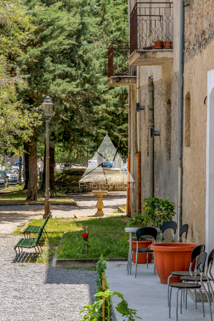 "Typical narrow street in Morano Calabro" stock image