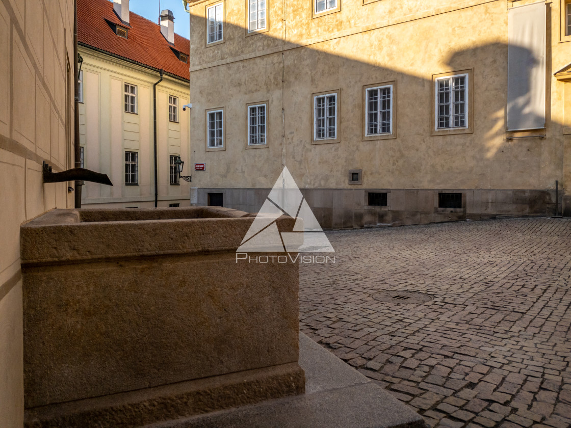 "Prague Castle in the spring morning sun" stock image