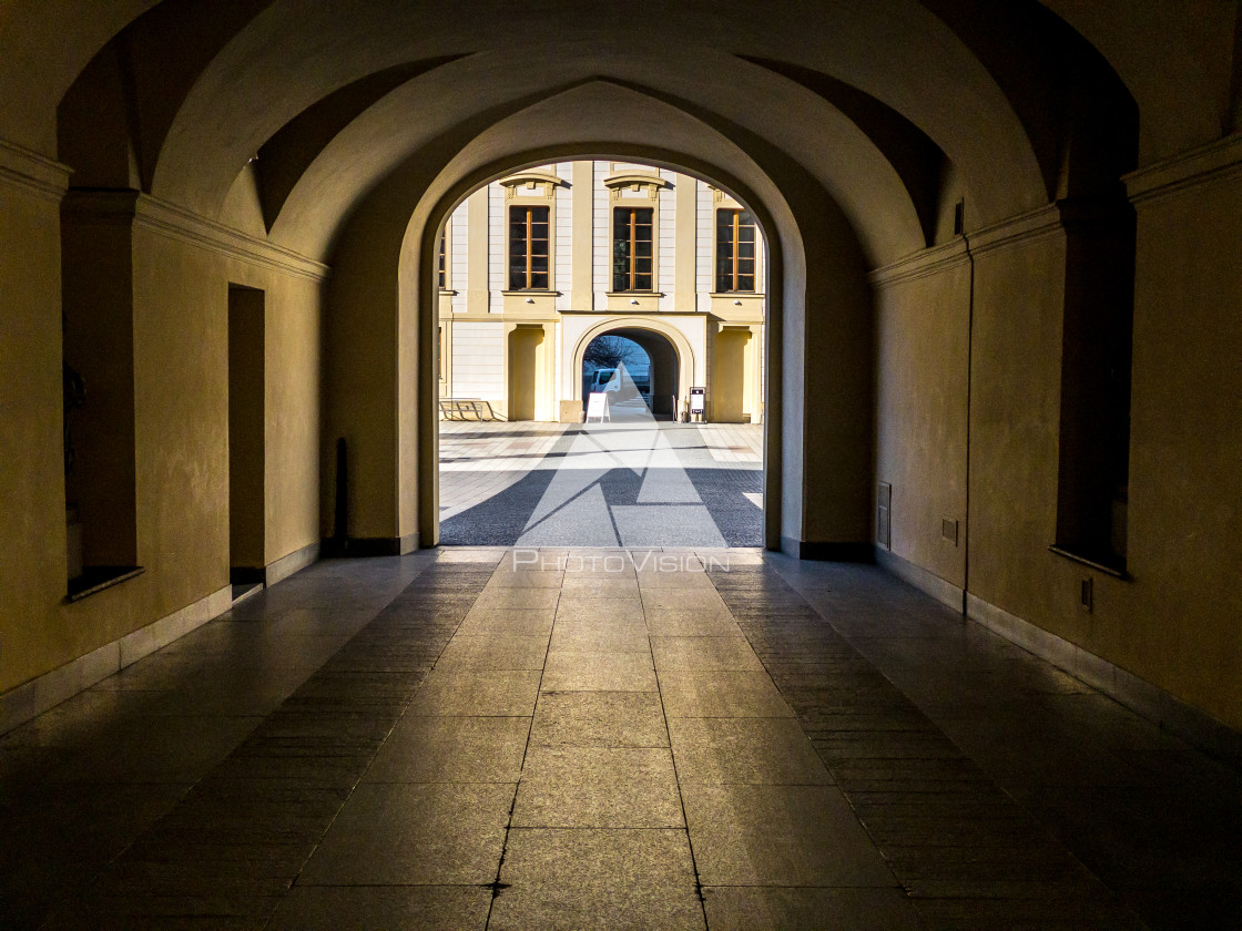 "Prague Castle in the spring morning sun" stock image