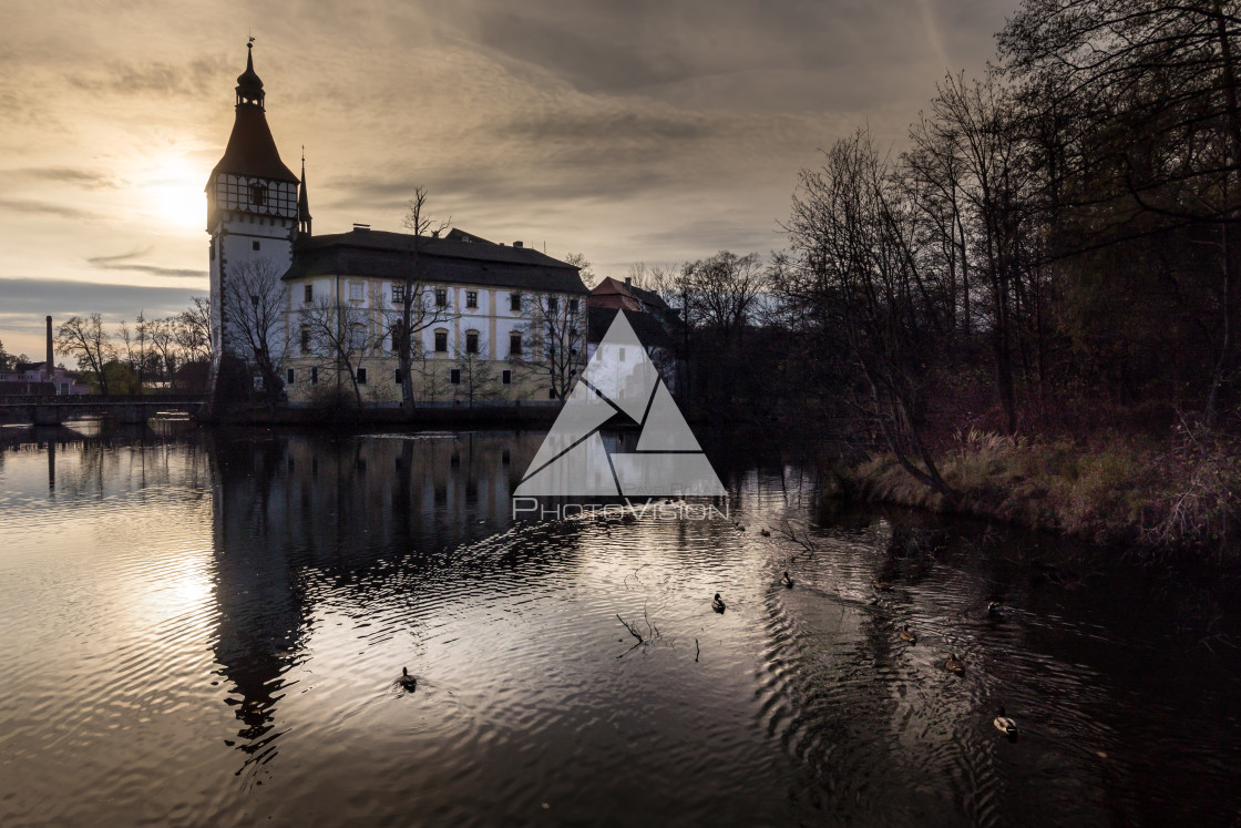 "Water castle Blatná" stock image