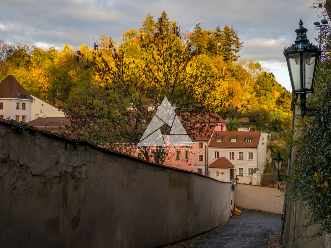 "Autumn under Prague Castle" stock image