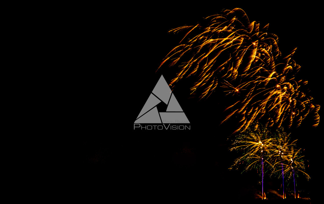 "Fireworks on a black background" stock image