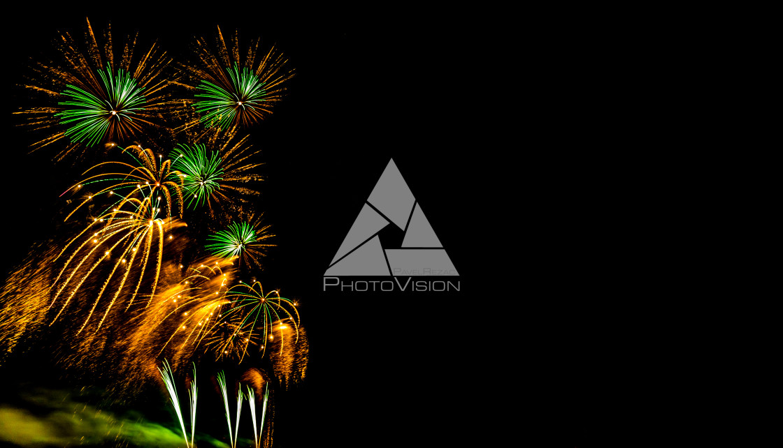 "Fireworks on a black background" stock image