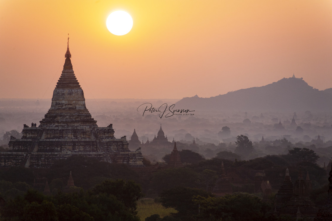 "2580 - Bagan orange sunrise" stock image