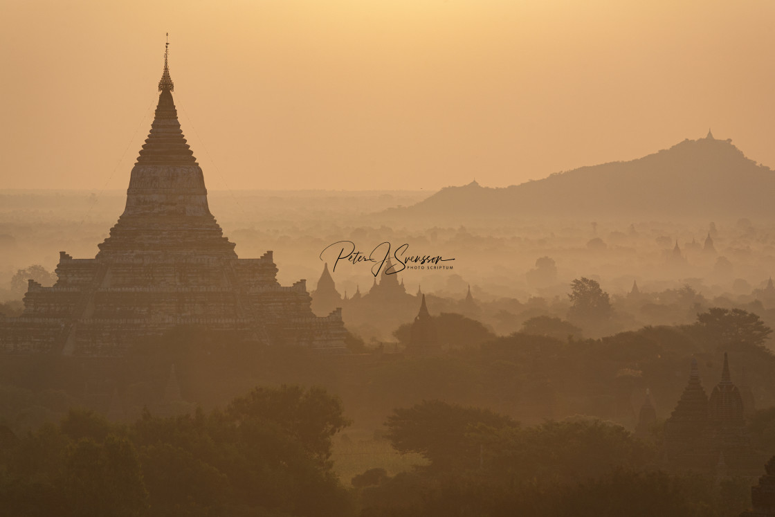 "2630 - Bagan: golden sunrise" stock image