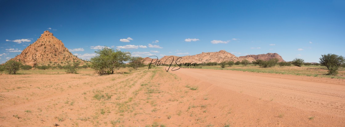 "1706 - Namibia, D2612: a panorama of a landscape" stock image